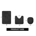 thumbnail image 3 of 3 Piece Rectangular Color Variant Memory Foam Bathroom Rug Set Non-Slip PVC Backing, 3 of 8