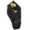 thumbnail image 2 of Mini riñonera portátil de tela Oxford, bolsa de almacenamiento con soporte para taladros para herramientas de taladro eléctrico (negro y amarillo), 2 of 12