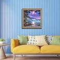 thumbnail image 4 of Cuadros Decorativos Pintura en lienzo de paisaje nocturno junto al mar pintura al óleo sin marco por número póster de arte de pared Likrtyny embutido en tela, 4 of 9