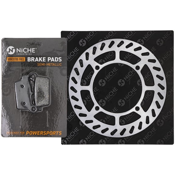Niche Rear Right Brake Pad Rotor Kit Suzuki RMZ250 K4308-20006 Semi Metallic MK1008099