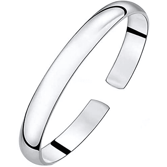 Womens Fashion 925 Sterling Silver Bangle Adjustable Opening Bracelet Luxury Jewelry Bangle for Birthday Gift Party