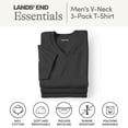 thumbnail image 4 of Lands' End Essentials Men's V-Neck T-Shirt 3 Pack - Premium Cotton Tee, Casual Regular Fit, 4 of 6