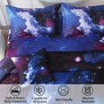 thumbnail image 3 of OKKEEY Twin Galaxy Bed in a Bag for Boys & Girls, 6 Pcs Outer Space Theme Teens Bedding Sets, Reversible Soft Microfiber Comforter Sets Kids Room Decor (Dark Blue), 3 of 10