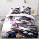 thumbnail image 3 of Juego de cama con edredón Genshin Impact, funda de edredón, funda de almohada, juegos de 2 o 3 piezas, tamaño para niños y adultos, 3 of 5