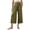 Army Green *, variant on Women Fold Over Waist Lounge Capris Gaucho Wide Leg Flowy Cropped Pants Casual Yoga Culotte Pajama Bottom