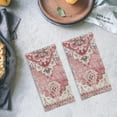 thumbnail image 4 of Pink Bohemia Kitchen Towels Set of 2,Antique Oriental Decorative Hand Towels for Bathroom, Boho Dish Towels Tea Towels,18x26 Inches, 4 of 5
