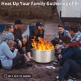 thumbnail image 5 of 32 Inch Smokeless Fire Pit, Stainless Steel Wood Burning Fire Pits with Removable Stand and Ash Pan, 5 of 8