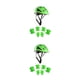 thumbnail image 2 of Casco con ruedas Bearachild para niños Bicicleta ajustable Verde 2piezas, 2 of 6