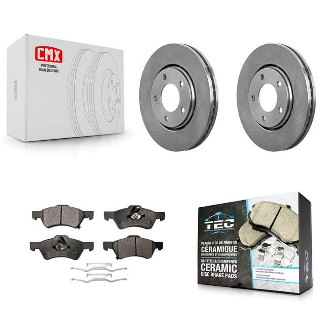 Transit Auto Front Disc Brake Rotors and Ceramic Pads Kit for Car Dodge Caravan Chrysler Voyager K8T-100209