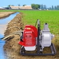 thumbnail image 4 of Gas Gasoline Water Pump, 43CC 2HP 7000rmp 2-Stroke Industrial Water Pump Air-Cooled Gasoline High Pressure Pump for Irrigation Pool, Landscaping or Gardening Irrigation, 4 of 28