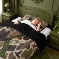 thumbnail image 3 of meiyoeat Vintage Rustic Mallard Duck Twin Comforter Sets For Boys,Camo Personalized Monogrammed K Bedding Set,Black Reversible,2 Pieces,1 Comforter and 1 Pillowcase, 3 of 7