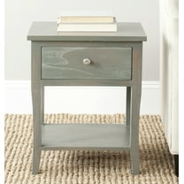 SAFAVIEH Coby Solid Rustic Nightstand with Storage Drawer, French Grey