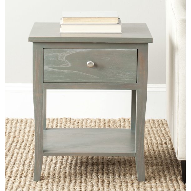 Safavieh Coby Solid Rustic Nightstand with Storage Drawer ...