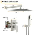 thumbnail image 2 of Rainfall Shower System with Handheld - 10 Inch Showerhead in Brushed Nickel, Brushed Nickel, 2 of 12