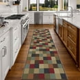 thumbnail image 1 of Ottomanson Ottohome Collection Non-Slip Rubberback Checkered Design Indoor Area Runner Rug, 1 of 5