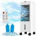 thumbnail image 1 of Giantex 3-In-1 Evaporative Air Cooler, 60°Oscillation Cooler w/Remote Control, 3 Speeds, 3 Modes, Portable Rolling Cooler for Home, Office, 1 of 9