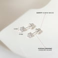 thumbnail image 4 of 925 Sterling Silver 3mm CZ Round Screw Back Earrings for Infants &Toddlers, 4 of 7