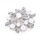 thumbnail image 2 of Broche Diamante Flor Perla Aleación Moda para Regalo Exquisito Decoraciones de TelaPlata, 2 of 5