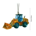 thumbnail image 5 of Gumesh Blue Excavator Christmas Ornament - Acrylic Hanging Decoration for Tree & Home, Industrial-Themed Holiday Pendant, 5 of 6