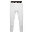 thumbnail image 3 of Sinleey Mens Leggings Athletic 3/4 Compression Baselayer Tights Pants Climbing Running Jogging White S, 3 of 7
