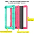 thumbnail image 4 of FIEWESEY for Walmart Onn 7 Inch Gen 3 2022 Tablet Case(Model:100071481),Shockproof Kids Case with Shoulder Strap&Stand Cover for Walmart Onn 7 3nd Gen 2022 Tablet+Screen Protector(Green*Pink,1 Pcs), 4 of 6