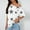 Gray, variant on QUNYINEY Crew Neck Women's Shirts Casual Star Off Shoulder Tops Loose Pullover Short Sleeve Shirts