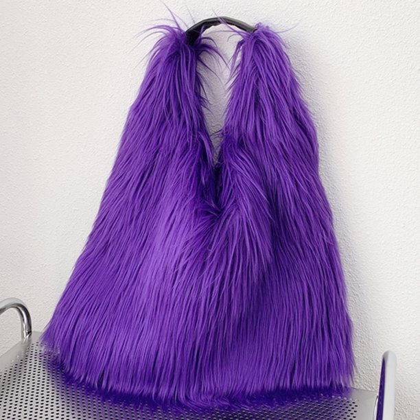 Bolso Mujer Bolso Tote De Piel Sintética Axila Casual Chica Satchel Púrpura