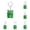 As shown 6PCS, variant on Cute Green Frog Keychain With Light And Sound Keyfob Kids Toy Gift