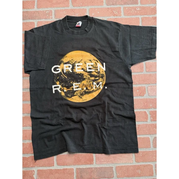CLASSIC Vintage REM Concert T-Shirt Green World Tour You Are The Everything Black XL