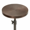 thumbnail image 4 of Kate and Laurel Engles Traditional Adjustable-Height Pedestal Drink Table, 10 x 10 x 30, Bronze, Vintage Round Indoor Metal Plant Stand with Embossed Sunburst Pattern, 4 of 10