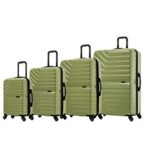 InUSA AURUM 4-Piece Hardside Luggage Sets with Spinner Wheels, Handle and Trolley, (20"/24"/28"/32"), Green