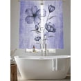 thumbnail image 5 of Purple Floral Sheer Curtains 63 Inch Length 2 Panels Set, Vintage Botanical Gradient Pastel Painting Voile Window Treatment Rod Pocket Curtains Sheers Drapes for Bedroom/Living Room/Kitchen 52x"63"x2, 5 of 7