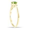 thumbnail image 2 of SZUL Women's Round Shaped Peridot and Diamond Sparkle Ring in 10K Yellow Gold, 2 of 5