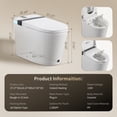 thumbnail image 2 of Smart Toilet with Built-In Bidet Seat, Auto Open/Close Lid, Heated Seat, Instant Warm Water & Dryer, 2 of 26