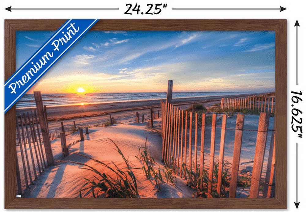 Scenery - Boardwalk Wall Poster, 14.725" x 22.375", Framed
