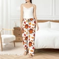 thumbnail image 4 of Salouo Thanksgiving Turkey Leaves Print Women's Pajama Pants Casual Loose Sweatpants PJs Flowy Pants Drawstring Palazzo for Women Wide Leg Pants Lounge Pajama -, 4 of 8