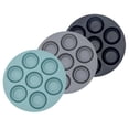 thumbnail image 4 of GOOHOCHY 3 moldes de silicona para muffins, moldes para cupcakes, 7 moldes redondos para muffins, molde antiadherente para hornear., 4 of 8
