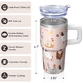 thumbnail image 3 of 20oz Chicken Art Tumbler with Handle Insulated Travel Mug Special Birthday Christmas Gift for Chicken Enthusiasts Women Men Fits Car Cup Holders Wide Mouth for Ice Comfortable Grip Trips Commutes, 3 of 6