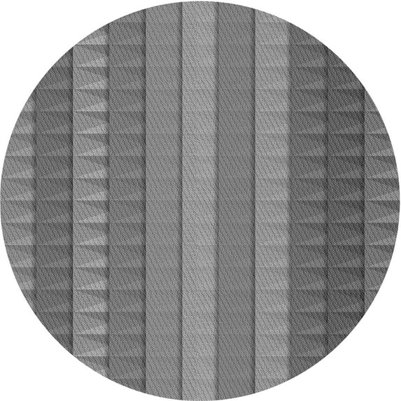 Ahgly Company Indoor Round Patterned Carbon Gray Area Rugs, 3' Round