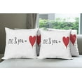 thumbnail image 6 of Ambesonne Love Throw Pillow Cover 4 Pack, Words Affection Romance, 16", Red Black White, 6 of 7