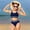 Navy, variant on 2026 New High Waisted Bikini Sets Sporty Two Piece Swimsuits Color Block Cheeky High Cut Bathing Suits, Bikini Set - Teen Swimwear Separate Top & Bottom for 5-13 Years (Dark Blue, 5-6 Years)