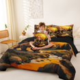 thumbnail image 4 of Manfei Sunset Mountain 7-Piece Twin Bedding,Safari Bear Bedding Comforter Set,Golden,Black Reversible, 4 of 7