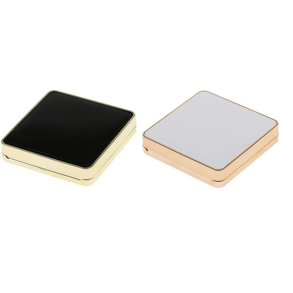 2x Contenedor de Polvo de Maquillaje Portátil Vacío Salvador Estuche con cojín de aire