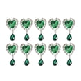 thumbnail image 4 of 10x de amor, colgante de corazón de diamantes de imitación, decoración de ropa para hacer joyas, de bricolaje, pulsera para manualidades,, 4 of 7