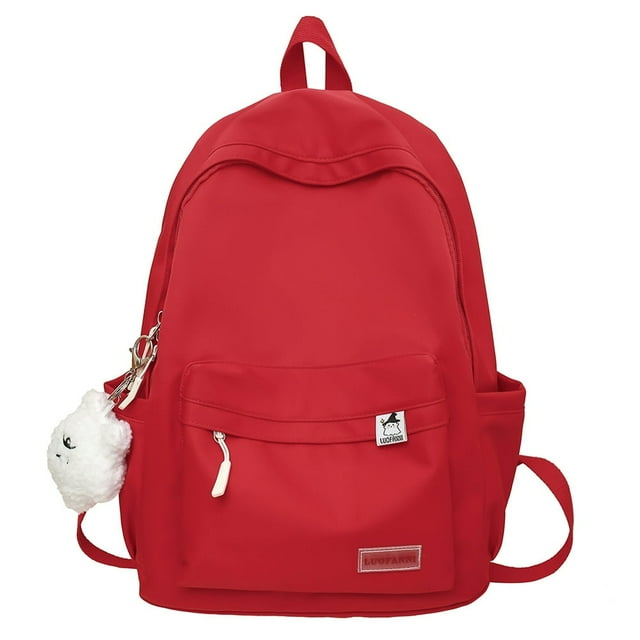 Casual Schoolbag Nylon Bookbag Multi-pocket Preppy Style Knapsack (Green)