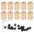 thumbnail image 1 of Brass Shaft Coupler Joint, Rust Proof 10pcs 6mm Hex Shaft Coupling Prevent Corrosion  For RC Car Tires, 1 of 8
