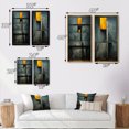 thumbnail image 4 of Designart "Vintage Wisdom Minimal Orange" Modern Geometric Wall Art Set Of 2 - Modern Gold Canvas Set For Living Room Decor, 4 of 6