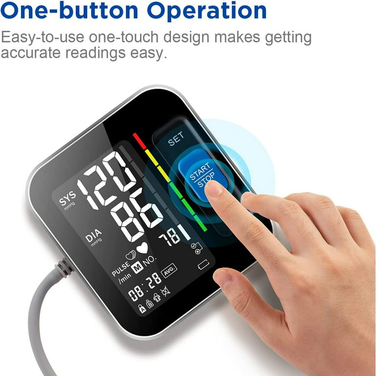 BDUN Blood Pressure Cuff, Upper Arm Blood Pressure Monitor BP Machine,  Accurate Automatic High Blood Pressure Machine with USB Cable, Pulse Rate  Monitor for Home Use 