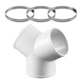 thumbnail image 5 of Duct Hose Dryer Connector, Y Shape Round Pipe Connector, Duct Splitter for Exhaust Fan Cooker Hood Hose 19.5cm, 5 of 8