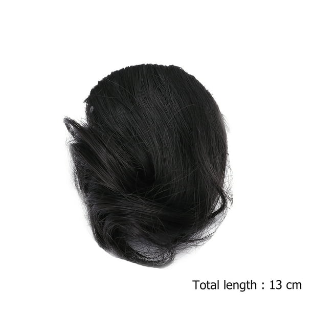 WASHWEPE 1Ud Flequillo De Sintético Negro Con Clip Para Eventos Y Cambio De Estilo
